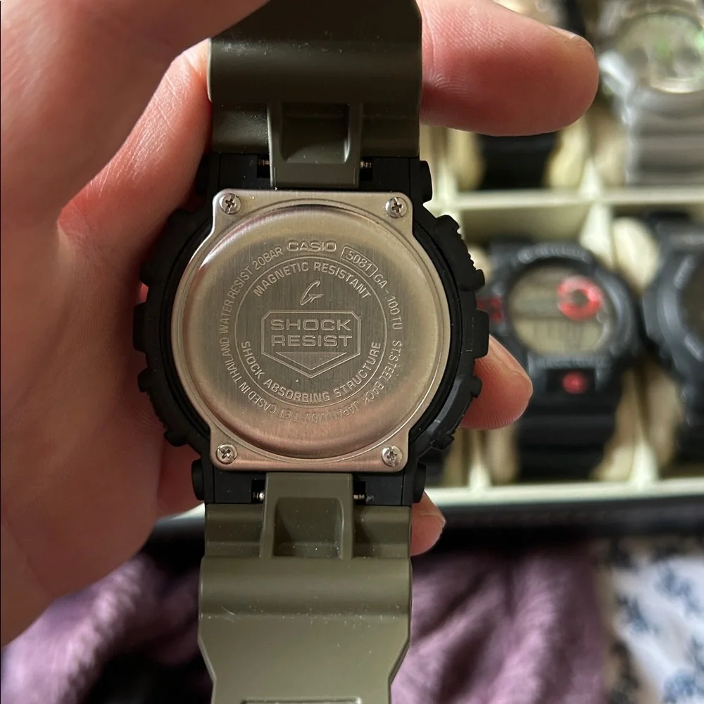 Casio G-Shock military Green and Black Watch - Picture 4 of 6